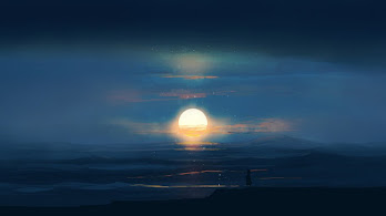 دانلود والپیپر منظره غروب آفتاب Sunset Evening Scenery Landscape