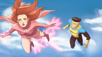 دانلود پوستر اتم ایو شکست‌ناپذیر Atom Eve Invincible | اتم ایو یعنی می‌تونه همه چیز رو خلق کنه، شبیه اون استوری‌هایی که می‌ذاری و بعد پاک می‌کنی.