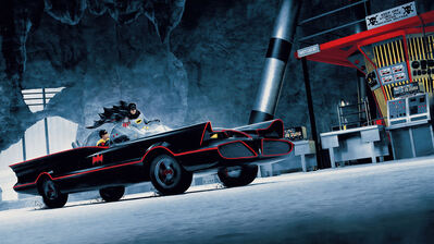 دانلود پوستر بتمن و رابین با بت‌موبایل ۱۹۶۶ Batman Robin Batmobile