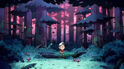 دانلود والپیپر دیپر گراویتی فالز جنگل Dipper Gravity Falls Forest