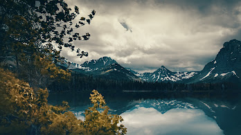 دانلود والپیپر منظره دریاچه کوه ابر Mountain Lake Clouds Scenery