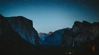 دانلود والپیپر آسمان شب ستاره کوه Night Sky Stars Mountain