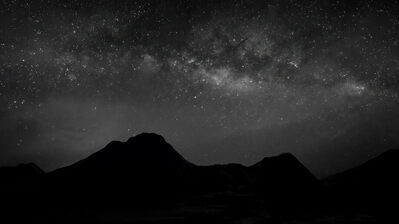 دانلود والپیپر منظره شب مونوکروم Night Scenery Monochrome