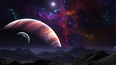 دانلود والپیپر کیهان و سیاره ستاره Planet Space Cosmos