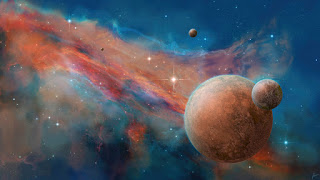 دانلود والپیپر سیاره فضا سحابی Planet Space Nebula