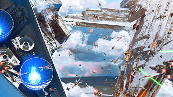 دانلود والپیپر نبرد سفینه جنگ ستارگان Star Wars Starship Space Cruiser Battle