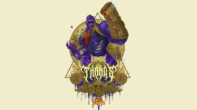 دانلود والپیپر تانوس و دستکش بی‌نهایت مارول زامبی Thanos Infinity Gauntlet Marvel Zombies