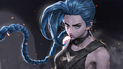 دانلود پوستر جینکس انیمیشن آرکین نتفلیکس Arcane Jinx LoL Art