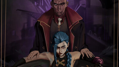 دانلود پوستر آرکین جینکس و سیلکو Arcane Jinx Silco Netflix Series LoL Art