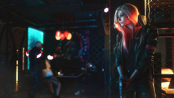 دانلود والپیپر دختر سایبرپانک ۲۰۷۷ Cyberpunk 2077 Girl
