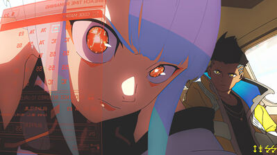 دانلود والپیپر سایبرپانک اج رانرز لوسی و دیوید Cyberpunk: Edgerunners Lucy David