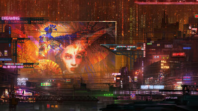 دانلود والپیپر شهر شبانه سایبرپانک Cyberpunk Night City