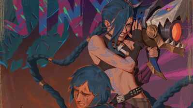 دانلود والپیپر آرت جینکس از سریال آرکین نتفلیکس Jinx Arcane Neflix Netflix Series LoL Art