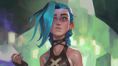 دانلود والپیپر جینکس آرکین نتفلیکس لول Jinx Arcane Netflix LoL League of Legends Game Art