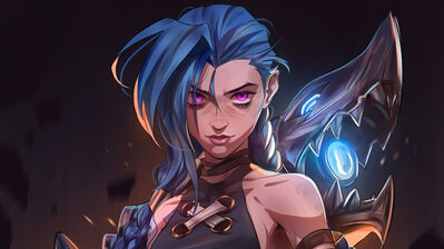 دانلود والپیپر جینکس آرکین نتفلیکس آرت LoL Jinx Arcane Art
