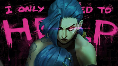 دانلود والپیپر جینکس آرکین (نتفلیکس) آرت لول Jinx Arcane Netflix Series LoL Art