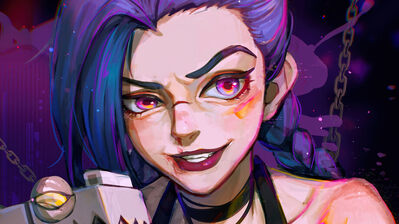 دانلود والپیپر لبخند جینکس League of Legends Arcane Jinx Smile