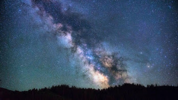 دانلود والپیپر کهکشان راه شیری آسمان شب Stars Night Sky Milky Way Scenery