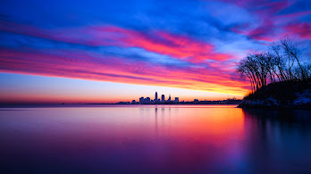 دانلود والپیپر منظره غروب خورشید ابر آسمان Sunset Clouds Sky
