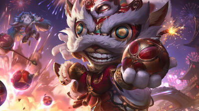 دانلود والپیپر زیگز از League of Legends اسکین Firecracker Ziggs Firecracker LoL Skin Splash Art