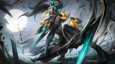 دانلود والپیپر اسپلش آرت آکالی کالیگرافیا LoL WR Akali Calligraphia Skin LoL WR Splash Art
