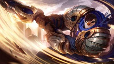 دانلود والپیپر پنگو گارن لول Pengu Garen Skin LoL Splash Art