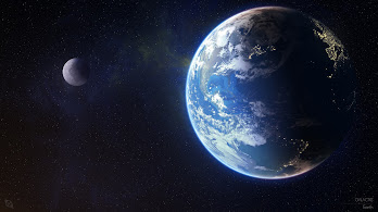 دانلود والپیپر زمین و ماه و فضا Earth Moon Planet Space