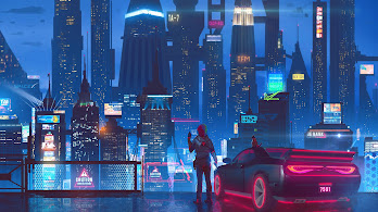دانلود والپیپر شهر سایبرپانک Sci-Fi Cyberpunk City