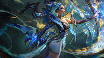دانلود والپیپر وین prestige skin از League of Legends Wild Rift Vayne Calligraphia Prestige Skin LoL WR Splash Art