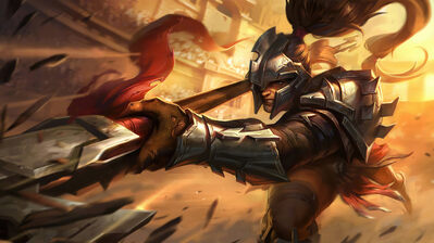 دانلود والپیپر شین ژائو ویسرو LoL Xin Zhao Viscero Skin LoL Rework Splash Art