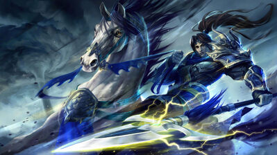 دانلود والپیپر شین ژائو وارینگ کینگدامز اسکین Xin Zhao Warring Kingdoms Skin LoL Rework Splash Art