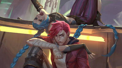 دانلود والپیپر جینکس و وی آرکین Jinx and Vi Arcane Netflix