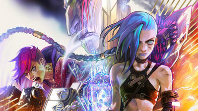 دانلود پوستر آرکین جینکس سیلکو وای Arcane Netflix Series Jinx Silco Vi LoL