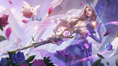 دانلود والپیپر کیتلین کریستال رز اسکین لیگ آو لجندز WR Caitlyn Crystal Rose Skin LoL WR Splash Art