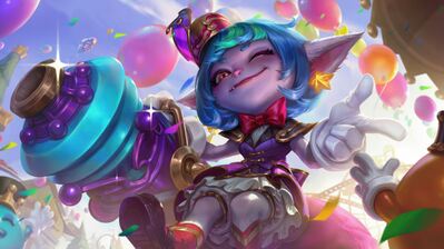 دانلود والپیپر گاردن پارتی تریستانا لول وایلد رایفت Garden Party Tristana LoL Wild Rift Skin