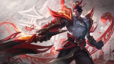 دانلود والپیپر اسپلش آرت جاروان چهارم Mythmaker League of Legends Jarvan IV Mythmaker Skin LoL Splash Art
