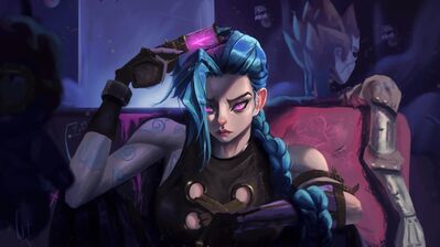 دانلود پوستر جینکس آرکین Jinx Arcane LoL League of Legends Game Art