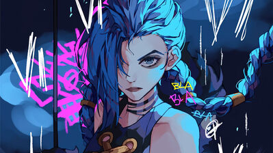 دانلود والپیپر جینکس آرکین نت‌فلیکس League of Legends Jinx Arcane