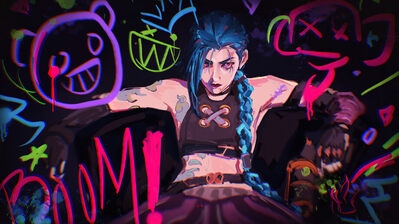 دانلود پوستر جینکس آرکین Jinx Arcane Netflix LoL Art