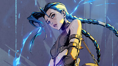 دانلود پوستر جینکس آرکین لول Jinx Arcane Netflix Series LoL Art
