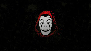 دانلود والپیپر مینیمال ماسک دالی از خانه کاغذی Money Heist Dali Mask Minimalist