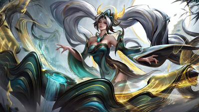 دانلود والپیپر سونا کالیگرافیا اسپلش آرت لول League of Legends Wild Rift