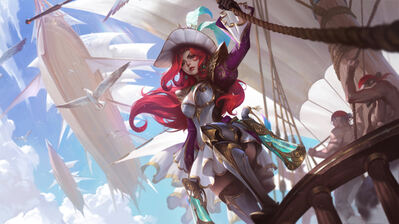 دانلود والپیپر Battle Queen Miss Fortune لول Battle Queen Miss Fortune Skin LoL Splash Art