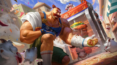 دانلود والپیپر براوم گرل مستر اسکین لول Braum Grill Master Skin LoL Splash Art