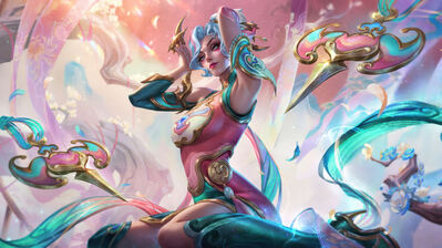 دانلود والپیپر اولین عروضی آسمانی لول Eve Celestial Embroidery Skin LoL Splash Art