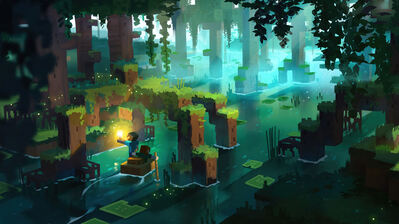 دانلود والپیپر جنگل ماینکرفت Minecraft Forest