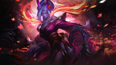 دانلود والپیپر مورگانا اسپیریت بلوسوم اگزالتد اسپلش آرت لول Morgana Spirit Blossom Exalted Skin LoL Splash Art