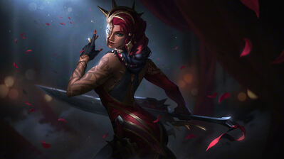 دانلود والپیپر سمیرا اسکین Black Rose از League of Legends Samira Black Rose Skin Splash Art