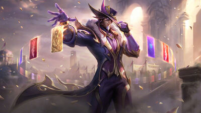 دانلود والپیپر Twisted Fate اسکین Victorious از League of Legends Twisted Fate Victorious Skin LoL Splash Art