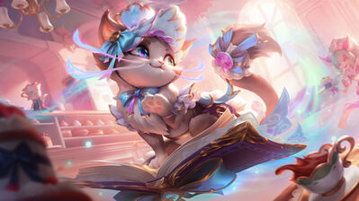 دانلود والپیپر یومی Cafe Cuties Mythic Chroma Skin LoL WR Splash Art